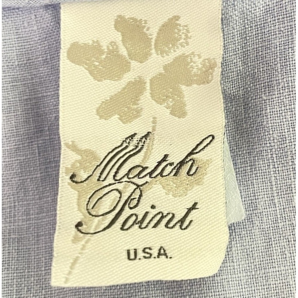 Match Point Tunic Top 100% Linen Blue Coastal Lagenlook Beachy Large - Picture 3 of 4